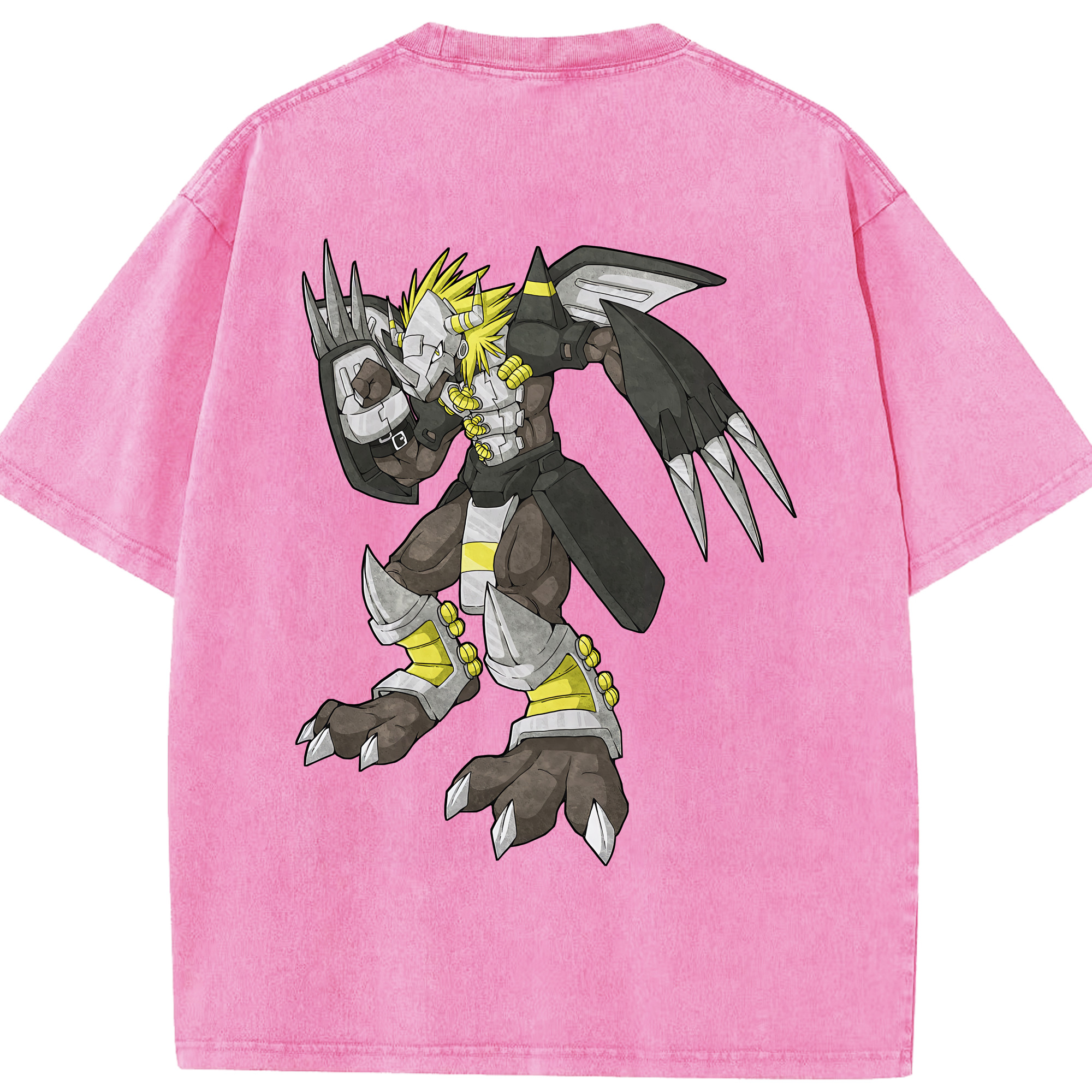 （画像用） Digimon デジタルモンスター/デジモン 綿100% ヴィンテージ風 半袖Tシャツ（背面プリント）